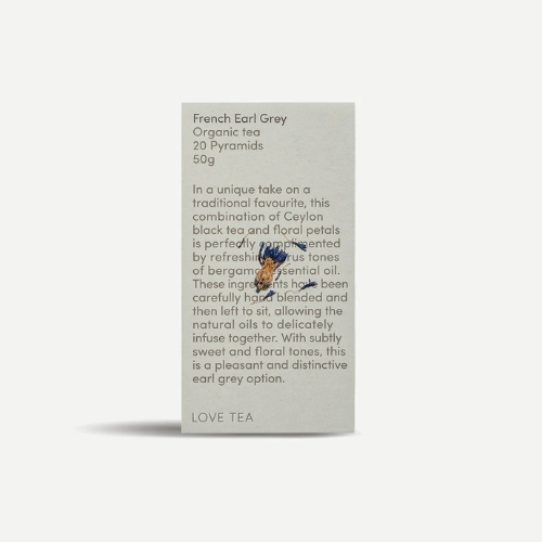 “Love Tea Organic French Earl Grey Pyramid Tea Bags – Black Tea with Bergamot”
