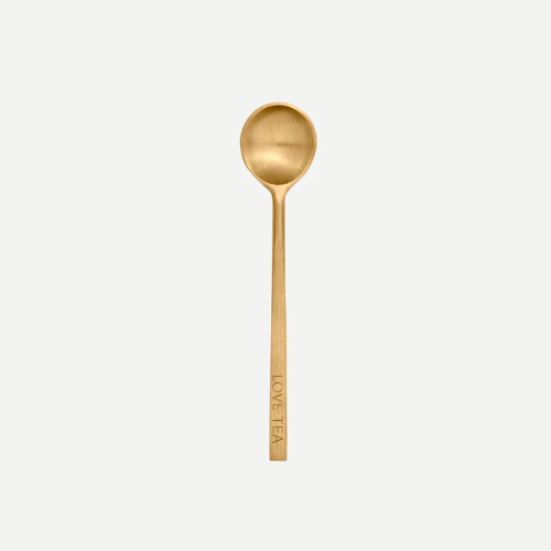 Brass Teaspoon - Love Tea